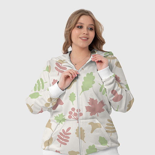 Женский костюм Осень - бежевый 3 / 3D-Белый – фото 3