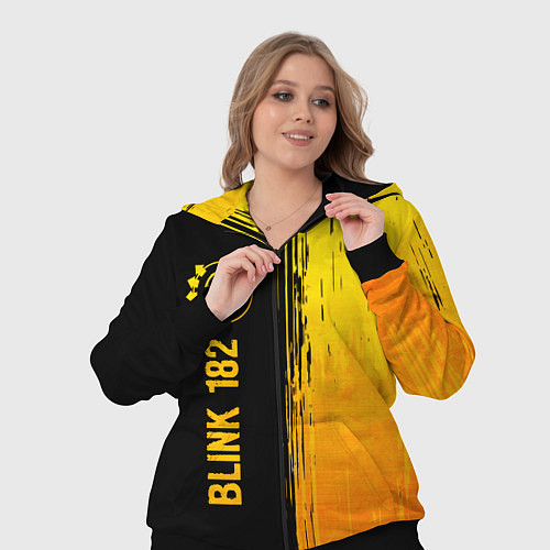 Женский костюм Blink 182 - gold gradient: по-вертикали / 3D-Черный – фото 3