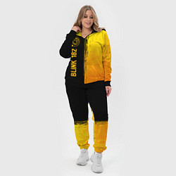 Женский 3D-костюм Blink 182 - gold gradient: по-вертикали, цвет: 3D-черный — фото 2