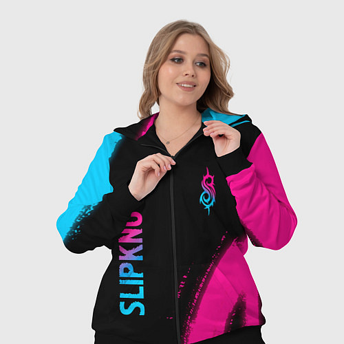 Женский костюм Slipknot - neon gradient вертикально / 3D-Черный – фото 3