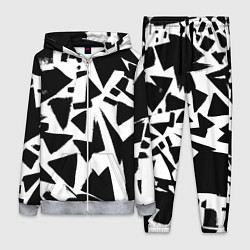 Женский 3D-костюм Абстрактная чёрно-белая композиция, цвет: 3D-меланж