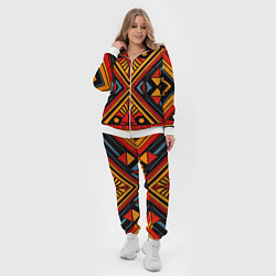 Женский 3D-костюм Геометрический узор в африканском стиле, цвет: 3D-белый — фото 2