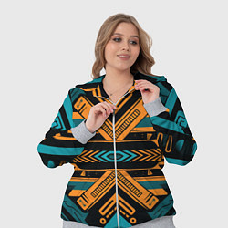 Женский 3D-костюм Геометрический узор в стиле ацтеков, цвет: 3D-меланж — фото 2