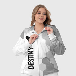 Женский 3D-костюм Destiny glitch на светлом фоне по-вертикали, цвет: 3D-белый — фото 2