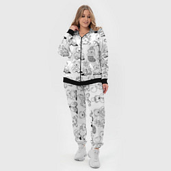 Женский 3D-костюм Семья игрушечных мишек в костюмах, цвет: 3D-черный — фото 2