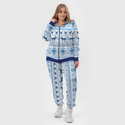 Женский 3D-костюм Blue sweater with reindeer, цвет: 3D-синий — фото 2