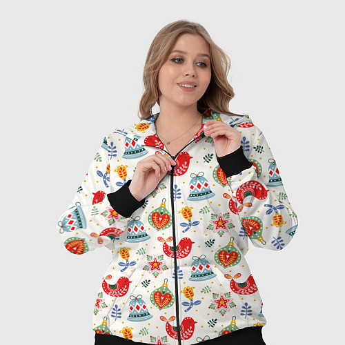 Женский костюм Рождественские узоры / 3D-Черный – фото 3