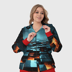 Женский 3D-костюм Объемный путь из плит, цвет: 3D-красный — фото 2