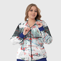 Женский 3D-костюм Узоры на мраморе, цвет: 3D-синий — фото 2