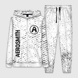 Женский 3D-костюм Aerosmith glitch на светлом фоне вертикально, цвет: 3D-белый