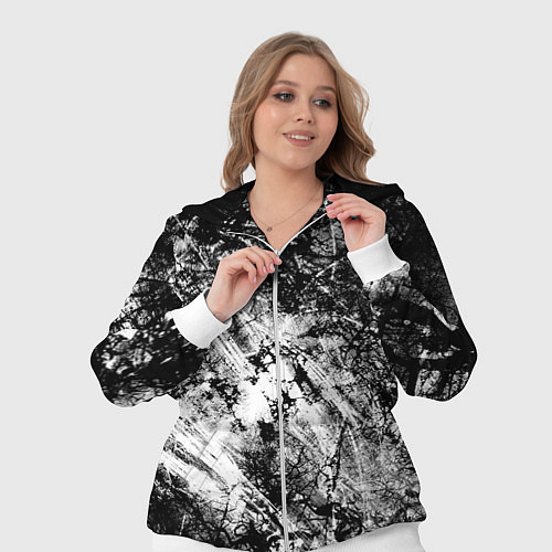 Женский костюм Зимний лес узоры / 3D-Белый – фото 3