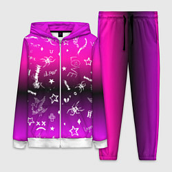 Женский 3D-костюм Тату Лил Пипа на фиолетовом, цвет: 3D-белый