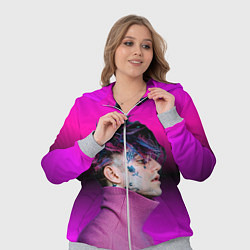Женский 3D-костюм Lil Peep фиолетовый лук, цвет: 3D-меланж — фото 2