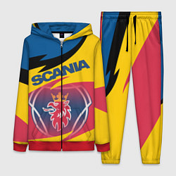 Женский 3D-костюм Scania logo, цвет: 3D-красный