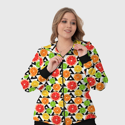 Женский костюм Citrus pattern / 3D-Черный – фото 3