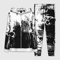 Женский костюм Черно-белая абстракция гранж