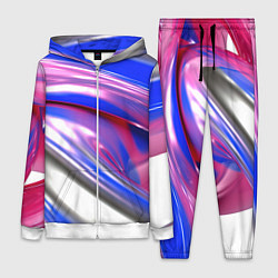 Женский 3D-костюм Вязкая абстракция в фиолетовых оттенках, цвет: 3D-белый