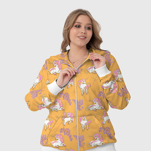 Женский костюм Единорог цветная грива / 3D-Белый – фото 3