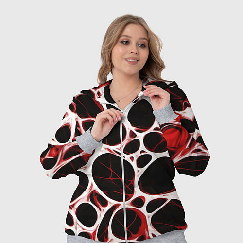 Женский костюм Красная морская волна / 3D-Меланж – фото 3