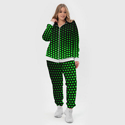 Женский 3D-костюм Зелёные квадраты, цвет: 3D-белый — фото 2