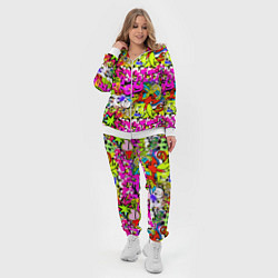 Женский 3D-костюм Цветное граффити, цвет: 3D-белый — фото 2