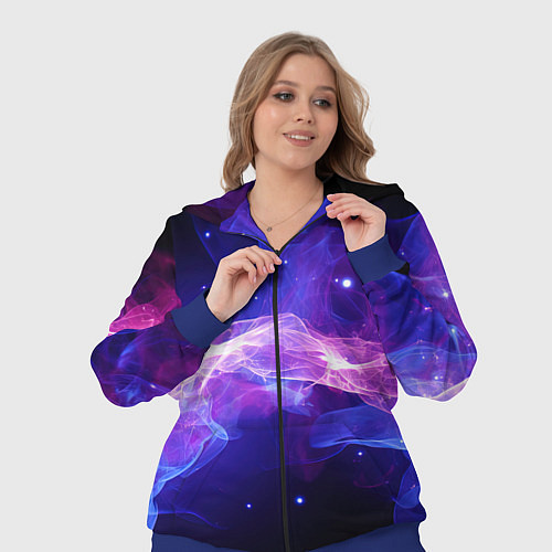 Женский костюм Фиолетовый туман в движении / 3D-Синий – фото 3