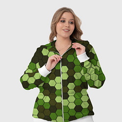 Женский 3D-костюм Камуфляж гексагон лесной, цвет: 3D-белый — фото 2