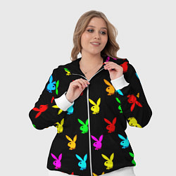 Женский 3D-костюм Playboy pattern неон, цвет: 3D-белый — фото 2