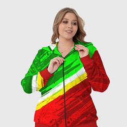 Женский 3D-костюм Расцветка Зеленоградского флага, цвет: 3D-красный — фото 2