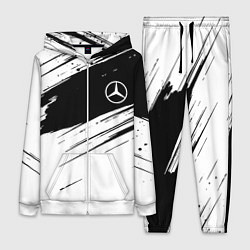 Женский 3D-костюм Mercedes benz краски чернобелая геометрия, цвет: 3D-белый