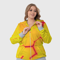 Женский 3D-костюм Плиты желтые броня, цвет: 3D-меланж — фото 2