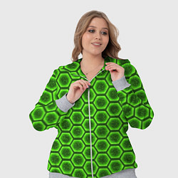 Женский 3D-костюм Энергетический щит - зеленый, цвет: 3D-меланж — фото 2