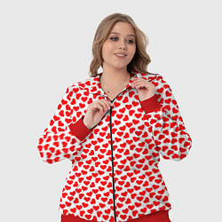 Женский 3D-костюм Маленькие красные сердечки, цвет: 3D-красный — фото 2
