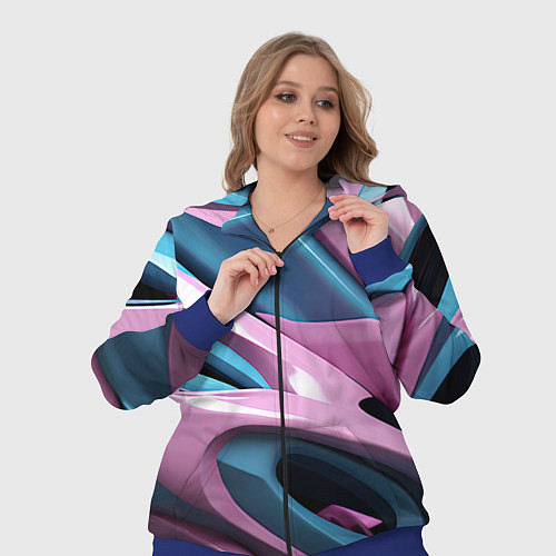 Женский костюм Пластичная абстракция / 3D-Синий – фото 3