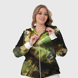 Женский 3D-костюм Реалистичный камуфляж на ткани, цвет: 3D-белый — фото 2