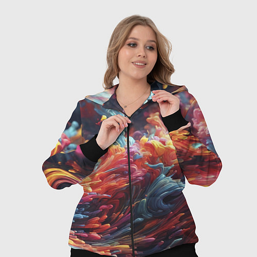 Женский костюм Многоцветный дым / 3D-Черный – фото 3