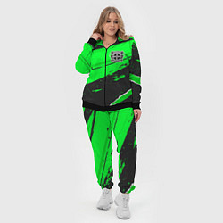 Женский 3D-костюм Bayer 04 sport green, цвет: 3D-черный — фото 2