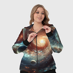 Женский 3D-костюм Далёкая неоновая галактика - нейросеть, цвет: 3D-черный — фото 2