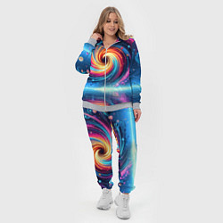 Женский 3D-костюм Неоновая космическая абстракция - нейросеть, цвет: 3D-меланж — фото 2