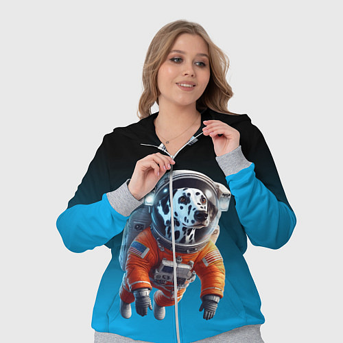 Женский костюм Далматинец космонавт в открытом космосе / 3D-Меланж – фото 3