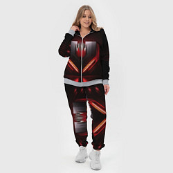 Женский 3D-костюм Красная и черная кибернетика, цвет: 3D-меланж — фото 2