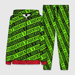 Женский 3D-костюм Juventus green pattern sport, цвет: 3D-красный