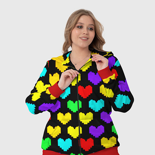 Женский костюм Undertale heart pattern / 3D-Красный – фото 3