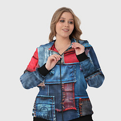 Женский 3D-костюм Джинсовая форма электрика, цвет: 3D-черный — фото 2