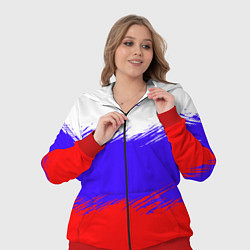 Женский 3D-костюм Триколор штрихи, цвет: 3D-красный — фото 2