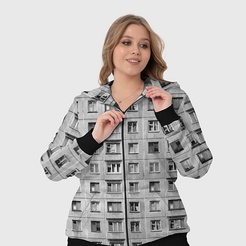 Женский костюм Эстетика хрущёвки / 3D-Черный – фото 3
