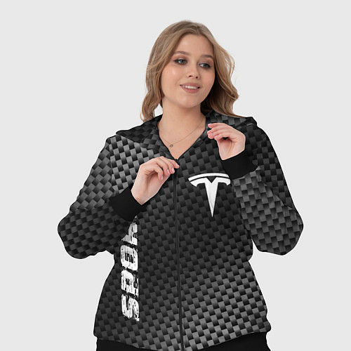 Женский костюм Tesla sport carbon / 3D-Черный – фото 3