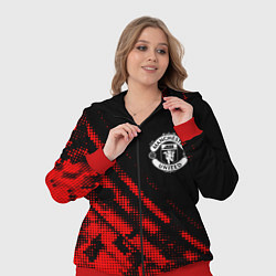 Женский 3D-костюм Manchester United sport grunge, цвет: 3D-красный — фото 2