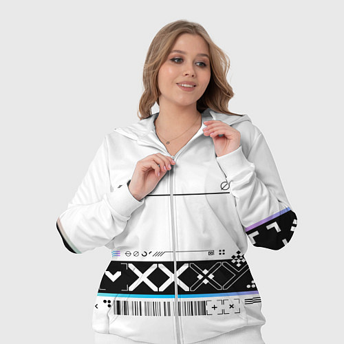 Женский костюм Printstream white - скин CS / 3D-Белый – фото 3