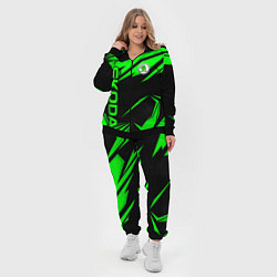 Женский 3D-костюм Skoda - green uniform, цвет: 3D-черный — фото 2